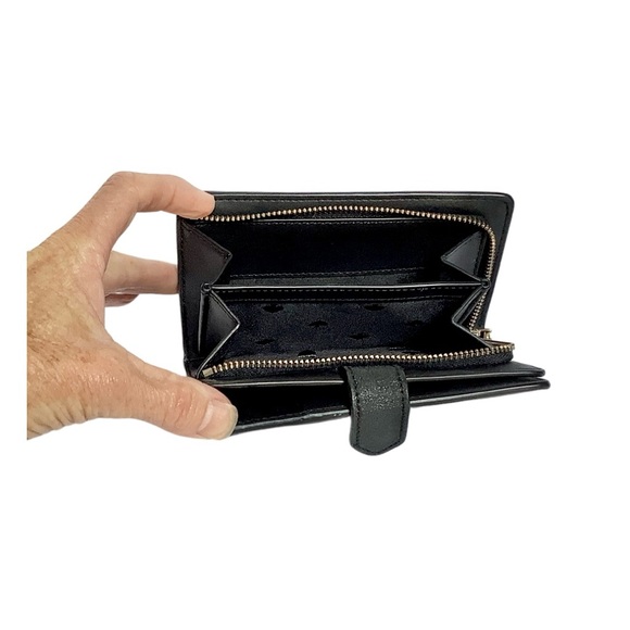 Kate Spade Glimmer Glitter Medium Compact Bifold Wallet - Picture 11 of 12